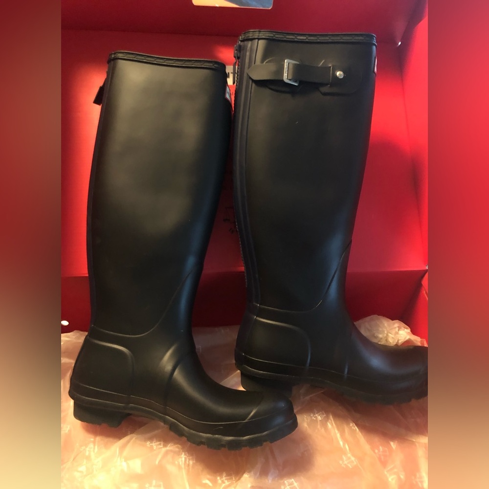 Hunter rain boots-knee height